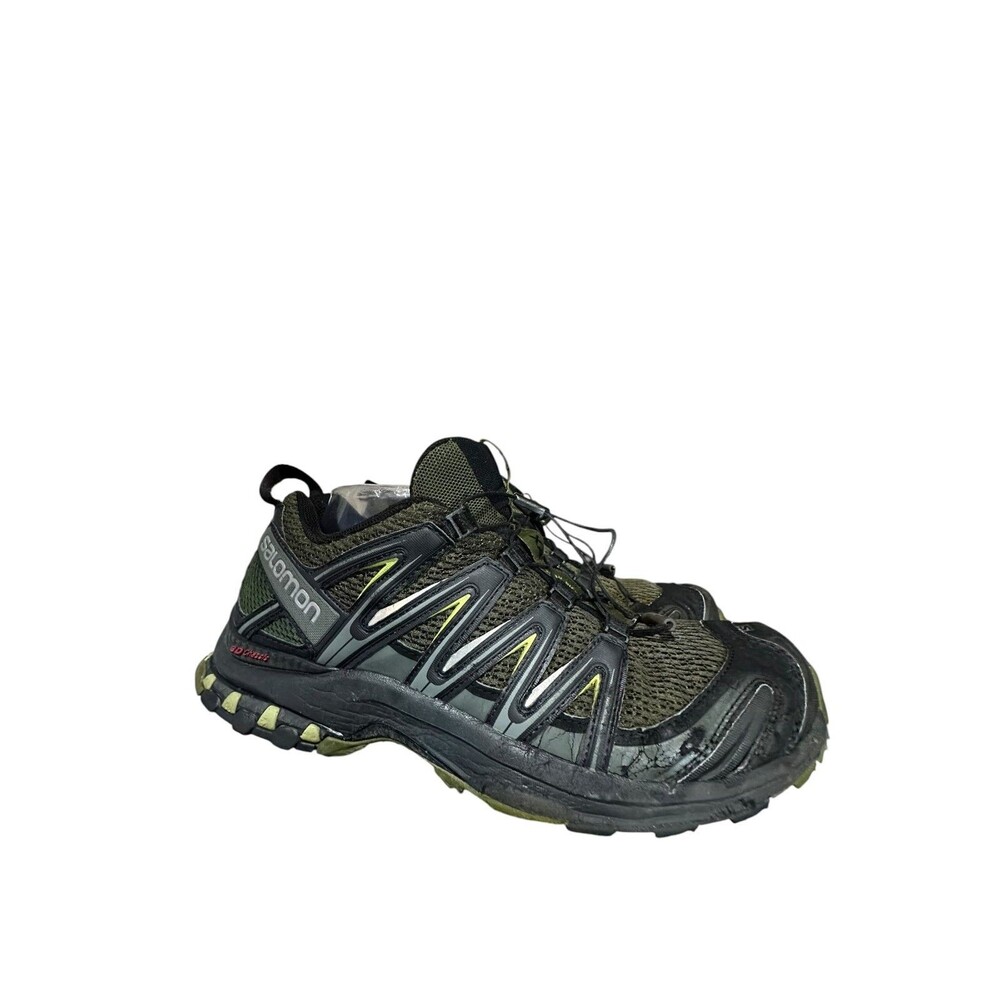 Salomon XA Pro 3D Hiking Trail Forest Green Black Used Mens Size 10.5 Outdoor